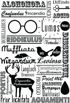 WB Official Licensed Harry Potter Spells Art Poster A4 Paper Print