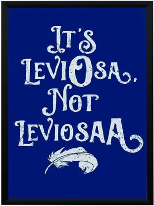 WB Official Licensed Harry Potter Its Leviosa Not Leviosaa Quote Poster A4 Frame Paper Print