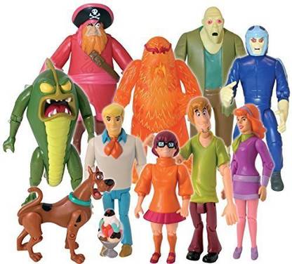 Scooby-Doo Monster Set Action Figure, 10 Pack- Toy Figure Sets- Scooby, Shaggy, Fred, Daphine, Velma and 5 Monsters
