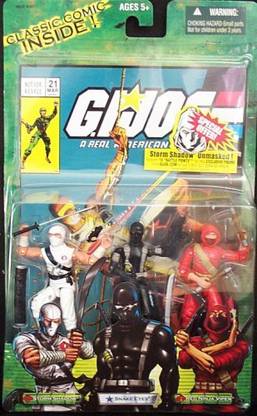 G.I. Joe G.I. JOE Hasbro Valor Vs. Venom 3 3/4 Inch Action Figure 3Pack Storm Shadow, Snake Eyes Red Ninja Viper