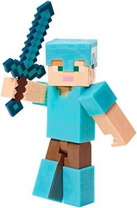 Minecraft Alex In Diamond Armor Figure