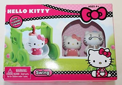 HELLO KITTY Flocked Figures and Swing