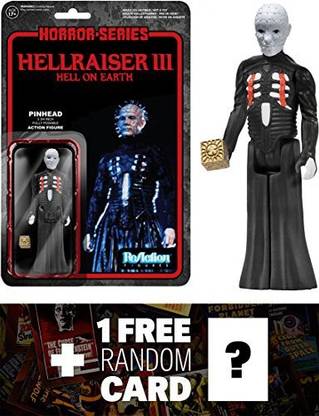 HellRaiser Pinhead: Funko x Super 7 x Hellraiser ReAction Series + 1 FREE Classic Horror Movies Trading Card Bundle [41342]
