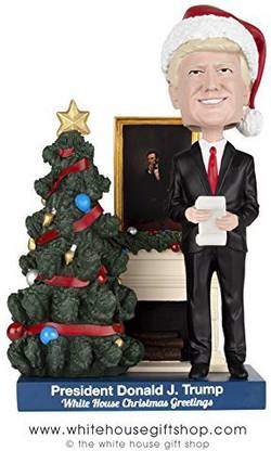 Royal Bobbles Donald Trump Limited Edition "White House Christmas Greetings" Bobblehead Diorama