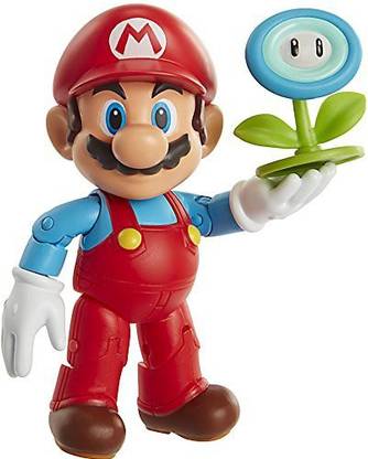 NINTENDO World of Ice Mario with Ice Ball Action Figure, 4"