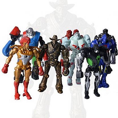 Unknown 8pcs Movie Real Steel Zeus Atom Midas PVC Action Figures Toys Collection 13CM