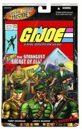 G.I. Joe GI Joe Hasbro A Real American Hero 3 3/4 Action Figure 3Pack Tommy Arashikage, Lonzo R. Wilkinson Classified Snake Eyes