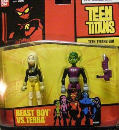 Teen Titans Action Figures Beast Boy & Terra HTF