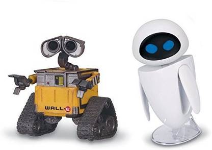 Thinkway Toys Disney Pixar Poseable (4") WALL-E and EVE Action Figures