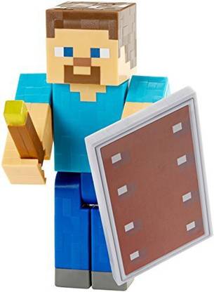 Minecraft Steve with Shield Basic Figure