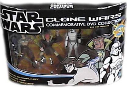STAR WARS : Clone Wars Animated Commemorative DVD Collection and gt; Commander Cody, Obi-Wan Kenobi and General Grievous (Animated) Action Figure Multi-Pack