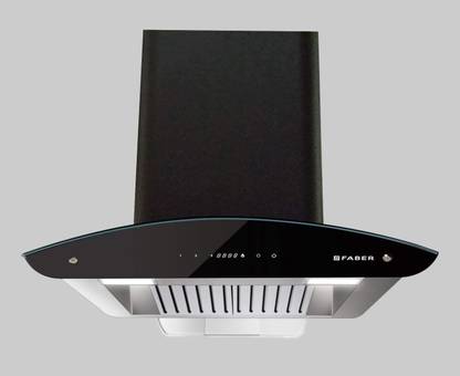 FABER Primus Energy TC HC BK 90 cm , 1500m3hr Auto-Clean Auto Clean Wall Mounted Black 1500 CMH Chimney
