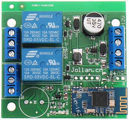 SunRobotics 2 Channel Relay Module Bluetooth 4.0 BLE for Apple Android Phone IOT Micro Controller Board Electronic Hobby Kit