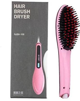 NASV Hair Straightener Brush Ceramic Heating Hair Straightening Irons brush Anti Static and Scald , Zero Damage, Ceramic Instant Magic Silky Straight Hair Styling Straighte Detangling