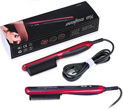 REBUNE Hair Straightener Comb with PTC Ceramic Heating Elements and 6 Levels of Temperature Control