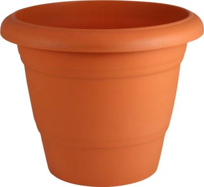 Divine Tree Round Plastic Flower Pot Plants for Garden Indoor & Outdoor Gardening Pots Pack of 1(Terracotta 18x18x16 inch) Plant Container Set