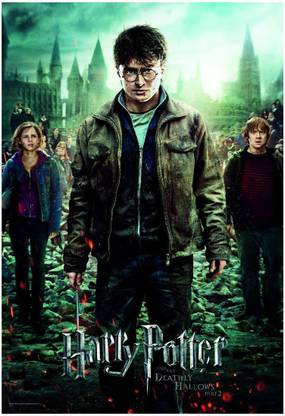 WB Official Licensed Harry Potter Deathly Hallows Part2 Movie Poster A4 Paper Print