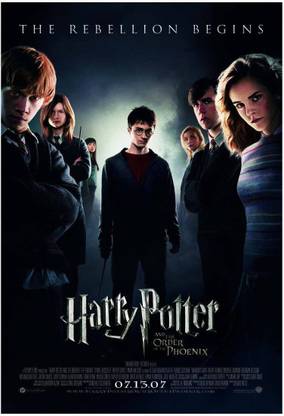 WB Official Licensed Harry Potter and Order of the Phoenix Movie Poster A4 Paper Print