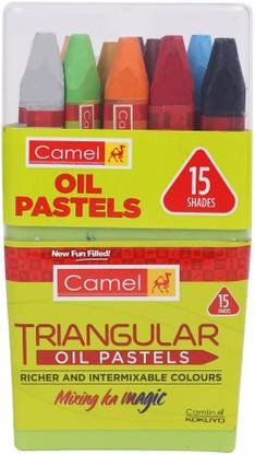 Camel Triangular Oil Pastels 15 Shades