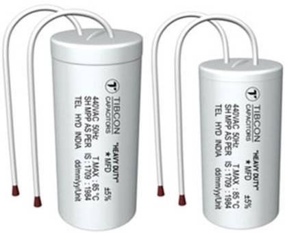 ESP 2.5 mfd White Running Capacitor 440 V AC, +/- 5%, 2-Piece. Fan Capacitor Electronic Components Electronic Hobby Kit