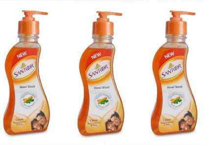 Santoor hand wash orange for smooth hands Hand Wash Bottle