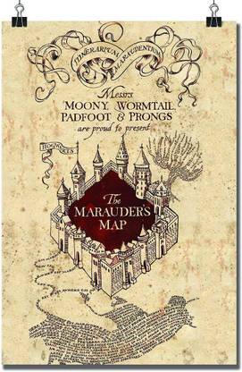 WB Official Licensed Harry Potter Marauders Map Poster Maxi Paper Print