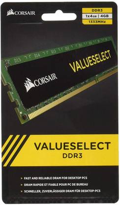 Corsair Dominator DDR3 4 GB (Single Channel) PC (CMV4GX3M1A1333C9 4GB (1x4GB) DDR3 1333 MHz (PC3 10666) Desktop Memory 1.5V)
