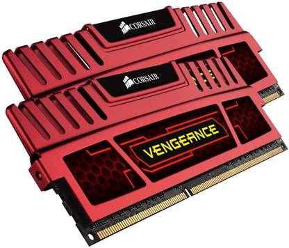 Corsair Vengeance DDR3 8 GB (Dual Channel) PC (Red 8GB (2x4GB) DDR3 2133 MHz (PC3 17000) Desktop Memory 1.5V)