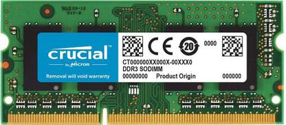 Crucial Vengeance DDR3 8 GB (Dual Channel) PC (8GB Single DDR3/DDR3L 1600 MT/S (PC3-12800) Unbuffered SODIMM 204-Pin Memory - CT102464BF160B)