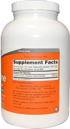 Now Foods Now Foods, L-Lysine Pure Powder,