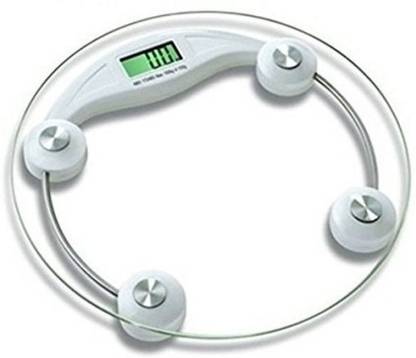 A&D Personal Digital Bathroom Weighing Scale glass weight Machine for body weight measurement (8mm White Round Weighing machine) Weighing Scale