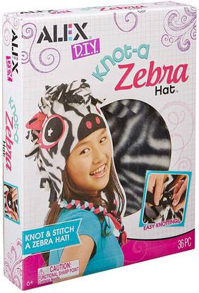 ALEX Knot-a Zebra Hat Craft Kit
