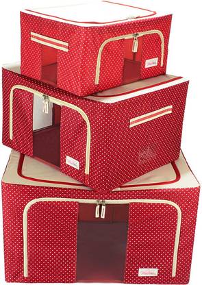 BlushBEES Foldable Storage Boxes for Clothes, Combo (24L, 55L, 88L)