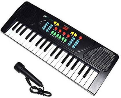 NV COLLECTION Electronic Mini Piano Keyboard with 37 Key, It Works with DC power as well & loaded with Mic and Recording function