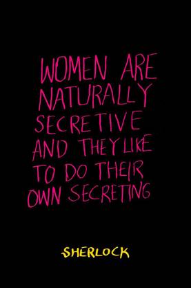 Sherlock Holmes Quote Secretive Women | Wall Art Poster Fine Art Print