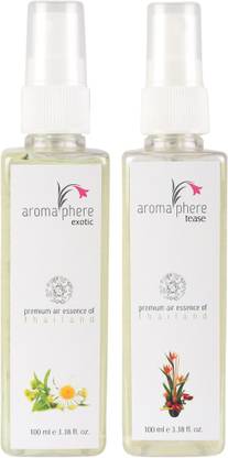 Aromaphere One EXOTIC & One TEASE Air Freshener Combo(Pack of 2) Spray One EXOTIC & One TEASE Air Freshener Spray Combo(Pack of 2)