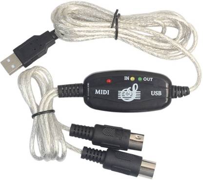 Smacc Micro USB Cable 2 A 1.8 m USB IN-OUT MIDI Cable Converter PC to Music Keyboard Adapter Cord