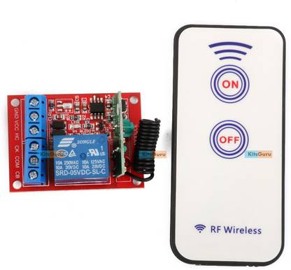 KitsGuru 1 channel 12V wireless module + 2 key RF wireless remote control / 433M remote control switch / wireless remote control switch Micro Controller Board Electronic Hobby Kit