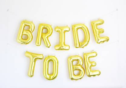 Bash N Splash Solid Bride To Be Party Foil Balloon Golden Set Pack of 1 Set Balloon Letter Balloon