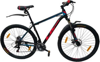 La Sovereign Vision Front Suspension Dual Disc Brake Bike For Adults Black & Red 29 T (inch) Mountain Cycle