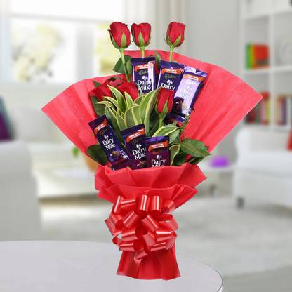 Ferns N Petals Chocolate Rose Bouquet Combo