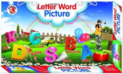 Adi Trading Letter Word Picture for Kids to Learn Alphabates Numbers and Make Words