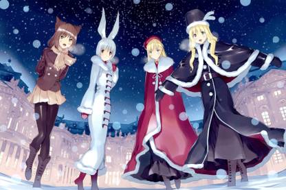 Athah Anime Alice In Wonderland Cheshire Cat March Hare Queen of Hearts Alice 13*19 inches Wall Poster Matte Finish Paper Print