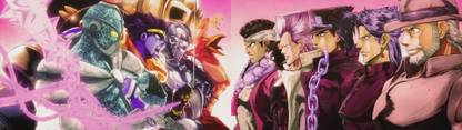 Athah Anime Jojo's Bizarre Adventure Hierophant Green Star Platinum Joseph Joestar Jean Pierre Polnareff Iggy Muhammad Avdol Noriaki Kakyoin Jotaro Kujo Magician's Red Silver Chariot The Fool Hermit Purple 13*19 inches Wall Poster Matte Finish Paper Print