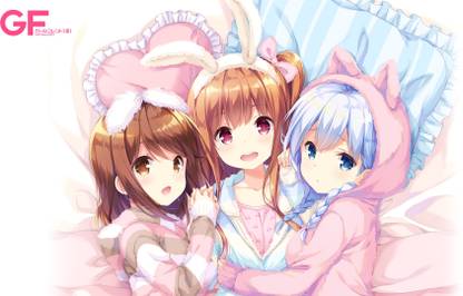 Athah Anime Girlfriend (Kari) Momoko Asahina Fumio Murakami Kokomi Shiina 13*19 inches Wall Poster Matte Finish Paper Print