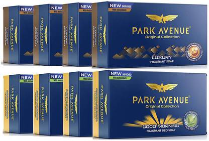 PARK AVENUE विलासिता और सुप्रभात सुगंधित साबुन 125g X 8