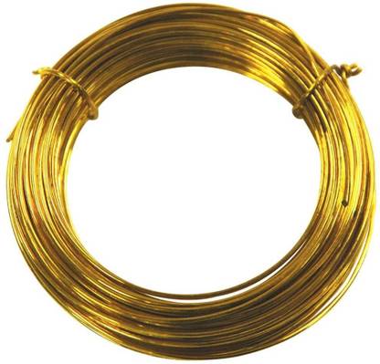 ART IFACT 15 Gauge - 3 Meters Brass Wire - (1.829 mm Diameter) - Golden Wire for Jewellery - DIY Jewellery & Artistic
