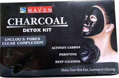 Mavon Charcoal Detox Kit Unclog's Pores Clear Complexion