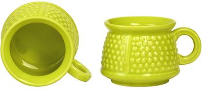 caffeine Pack of 2 Ceramic Handmade Bubble Tea Cup