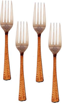 इंडियानार्टविला Set of 4 Table Fork स्टील, कॉपर कटलरी सेट